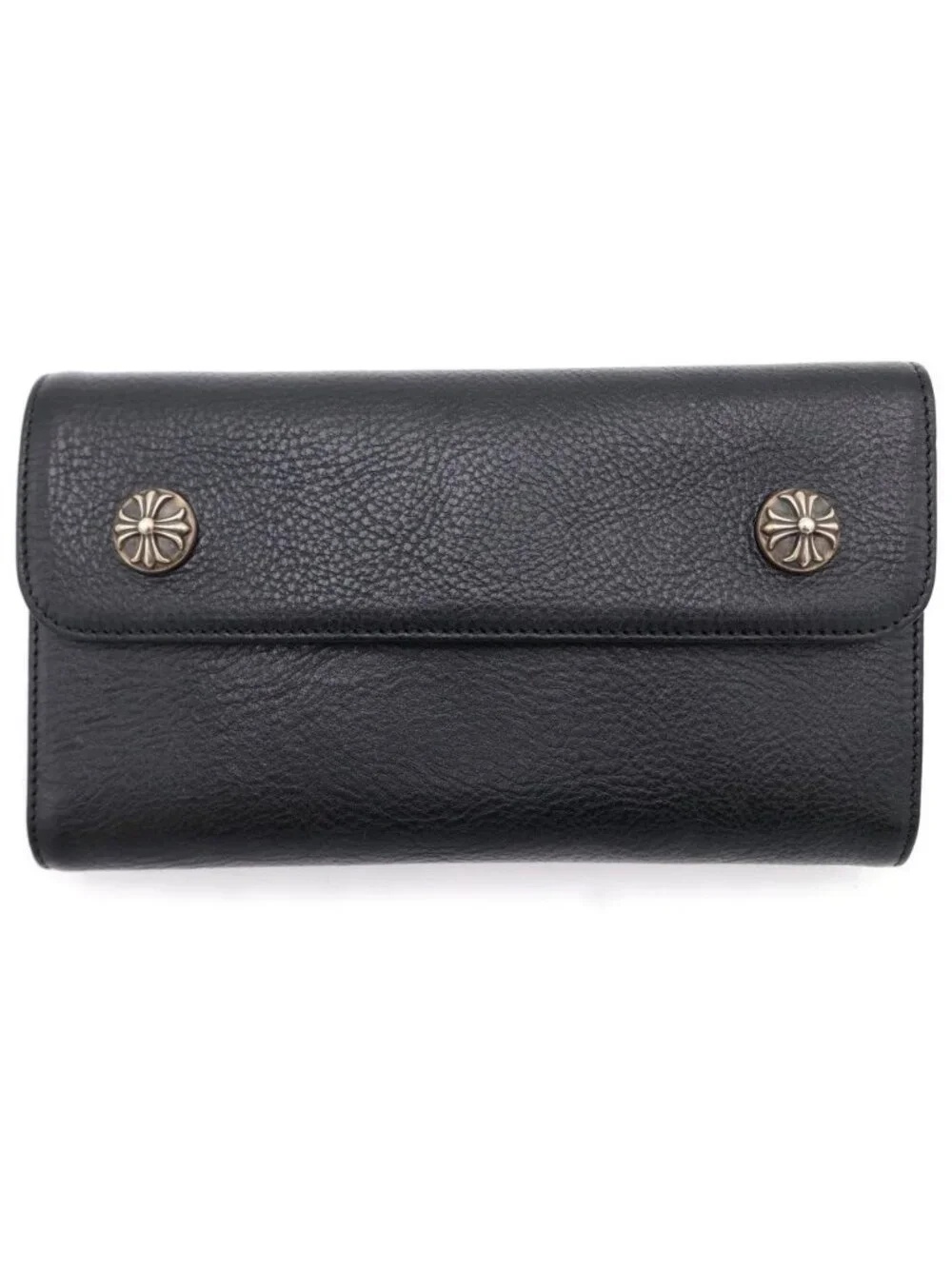 Chrome Hearts Wave Leather Wallet Black